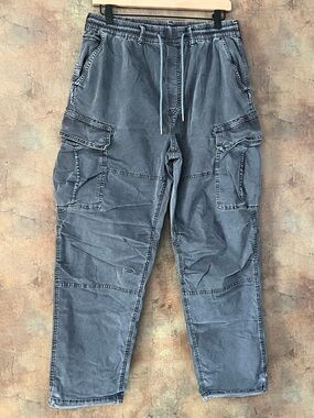 American Eagle Outfitters Washed Gray Cargo Jogger Pants